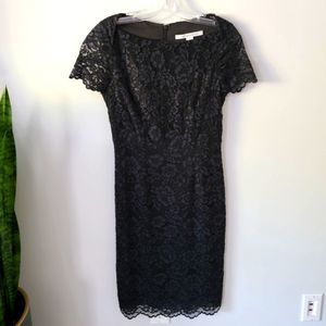 Diane Von Furstenberg Lace Pattern Dress, Black, Size 2